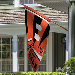 Cincinnati Bengals Mega Logo Vertical Flag 