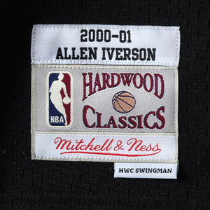 Allen Iverson Philadelphia 76ers Mitchell & Ness Black 2000/01 Hardwood Classics Swingman Jersey