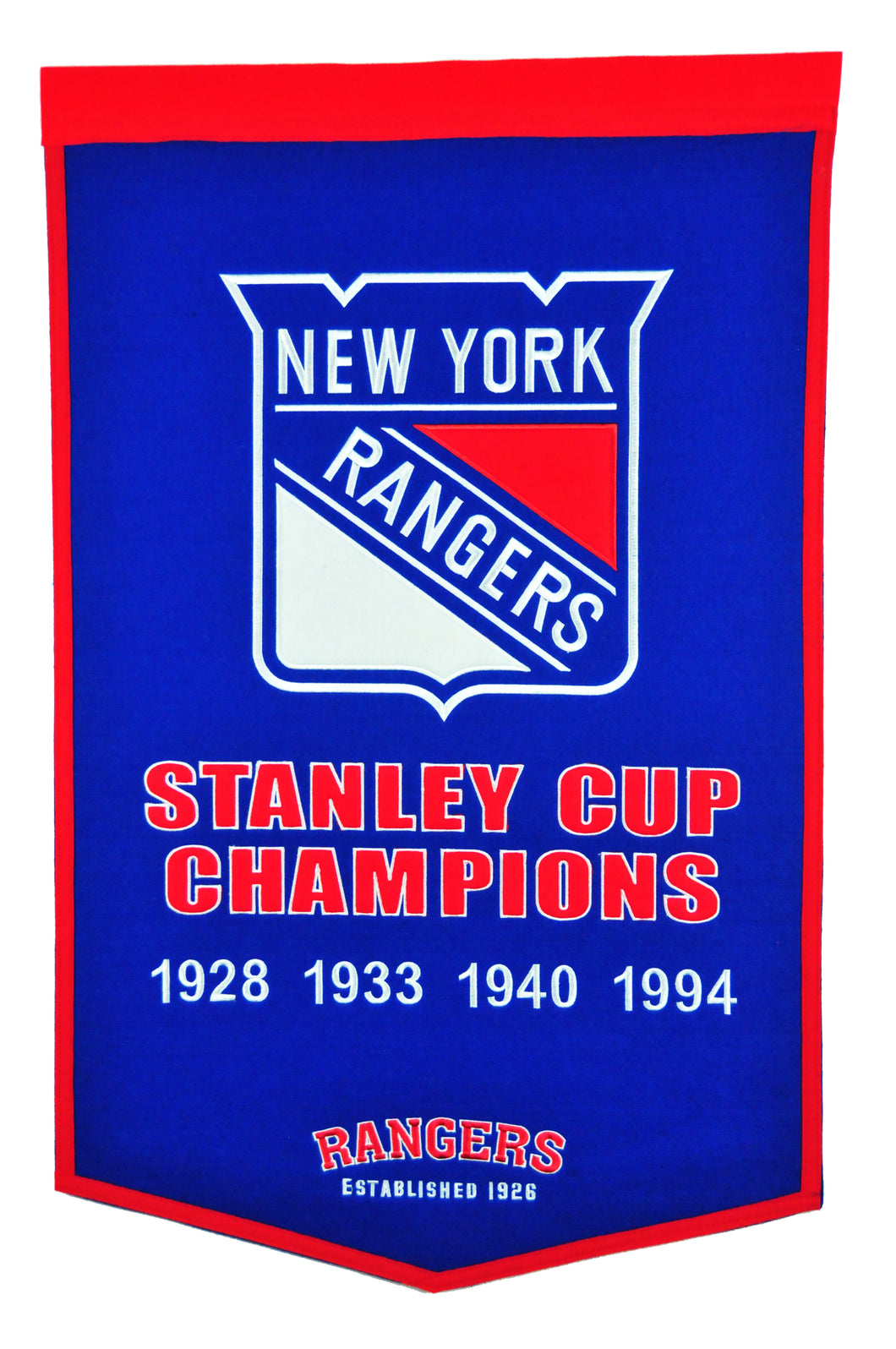 NHL New York Rangers Vintage Established 1926 Team Logo Hockey Pennant
