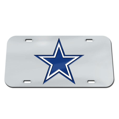 Dallas Cowboys Chrome Acrylic License Plate