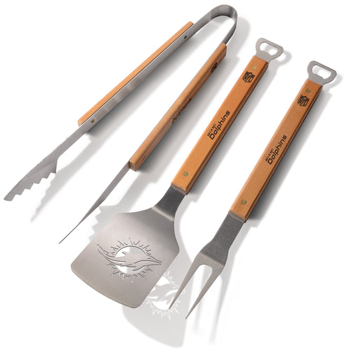 Miami Dolphins 3 Piece Classic BBQ Grill Set