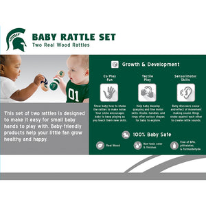 Michigan State Spartans Baby Rattles