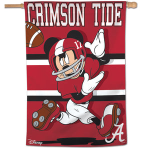 Alabama Crimson Tide Mickey Mouse Vertical Flag 28"x40"                               