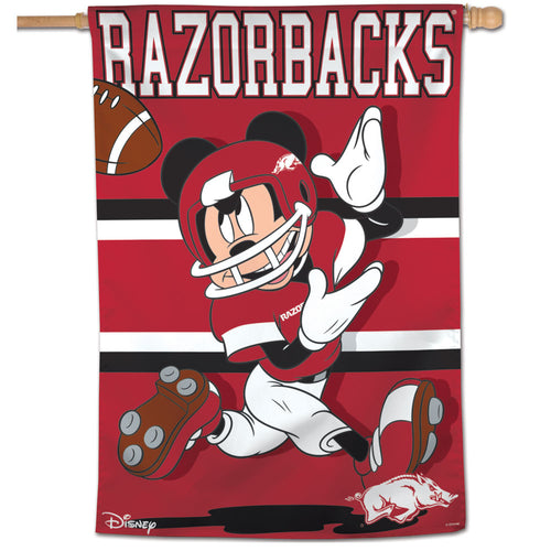 Arkansas Razorbacks Mickey Mouse Vertical Flag 28