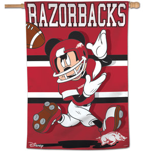 Arkansas Razorbacks Mickey Mouse Vertical Flag 28"x40"     