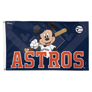 Houston Astros Mickey Mouse Deluxe Flag - 3'x5'