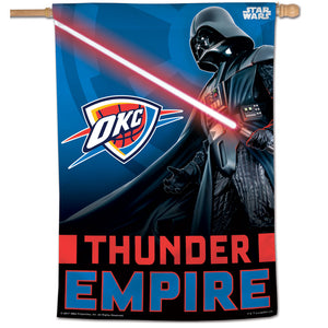 Oklahoma City Thunder Star Wars Darth Vader Vertical Flag 28"x40"                             