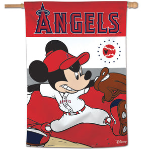 Los Angeles Angels Mickey Mouse Vertical Flag - 28"x40"                                                                                