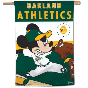Oakland A's Mickey Mouse Vertical Flag - 28"x40"                                          