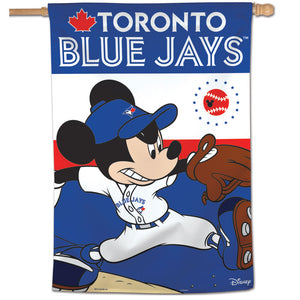 Toronto Blue Jays Mickey Mouse Vertical Flag - 28"x40"                                                                   