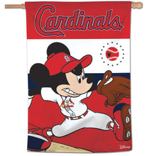 St. Louis Cardinals Mickey Mouse Vertical Flag - 28"x40"                  