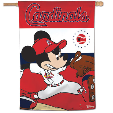 St. Louis Cardinals Mickey Mouse Vertical Flag - 28