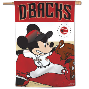 Arizona Diamondbacks Mickey Mouse Vertical Flag - 28"x40"       