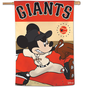 San Francisco Giants Mickey Mouse Vertical Flag - 28"x40"                                                                  