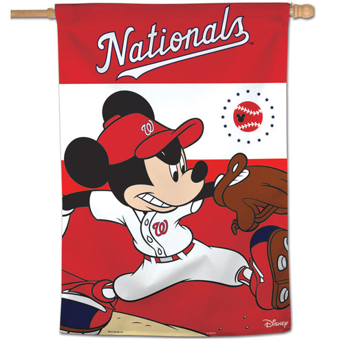 Washington Nationals Mickey Mouse Vertical Flag - 28