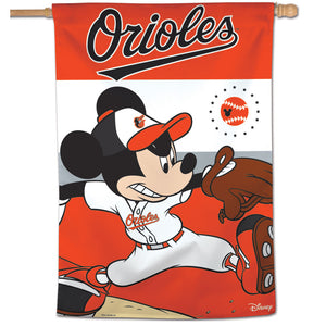 Baltimore Orioles Mickey Mouse Vertical Flag - 28x40 – Sports Fanz