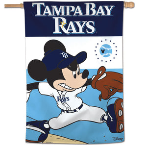 Tampa Bay Rays Mickey Mouse Vertical Flag - 28"x40"                                                        