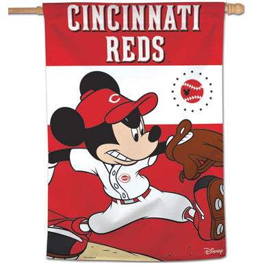 Cincinnati Reds Mickey Mouse Vertical Flag - 28
