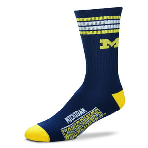 Michigan Wolverines  - 4 Stripe Deuce Socks