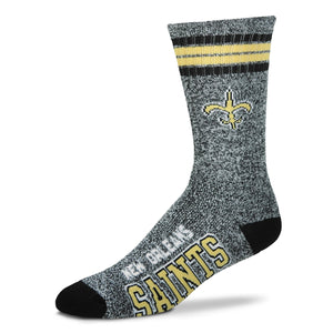 New Orleans Saints - Marbled 4 Stripe Deuce Socks