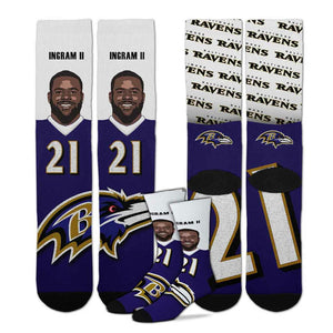 Mark Ingram Baltimore Ravens socks