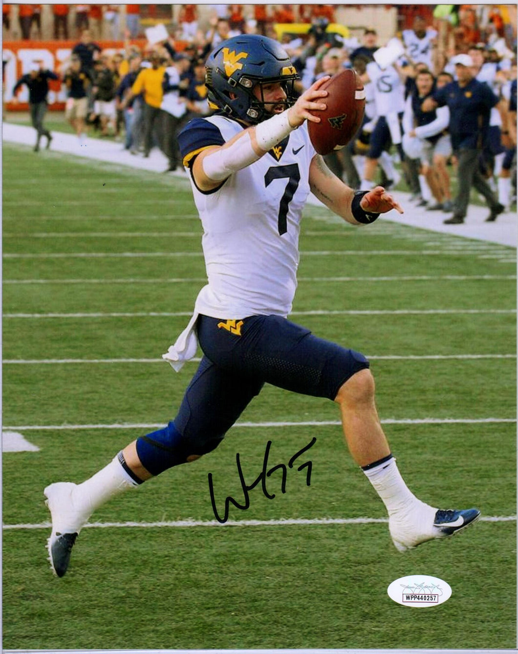 will grier wvu mountaineers signed 8x10 