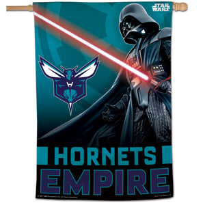 Charlotte Hornets Star Wars Darth Vader Vertical Flag 28"x40"                               