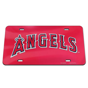 Los Angeles Angels Red Chrome Wordmark Acrylic License Plate