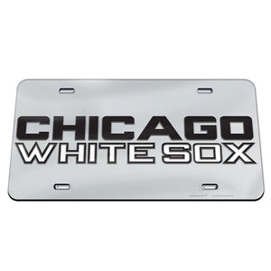 Chicago White Sox Wordmark Chrome Acrylic License Plate