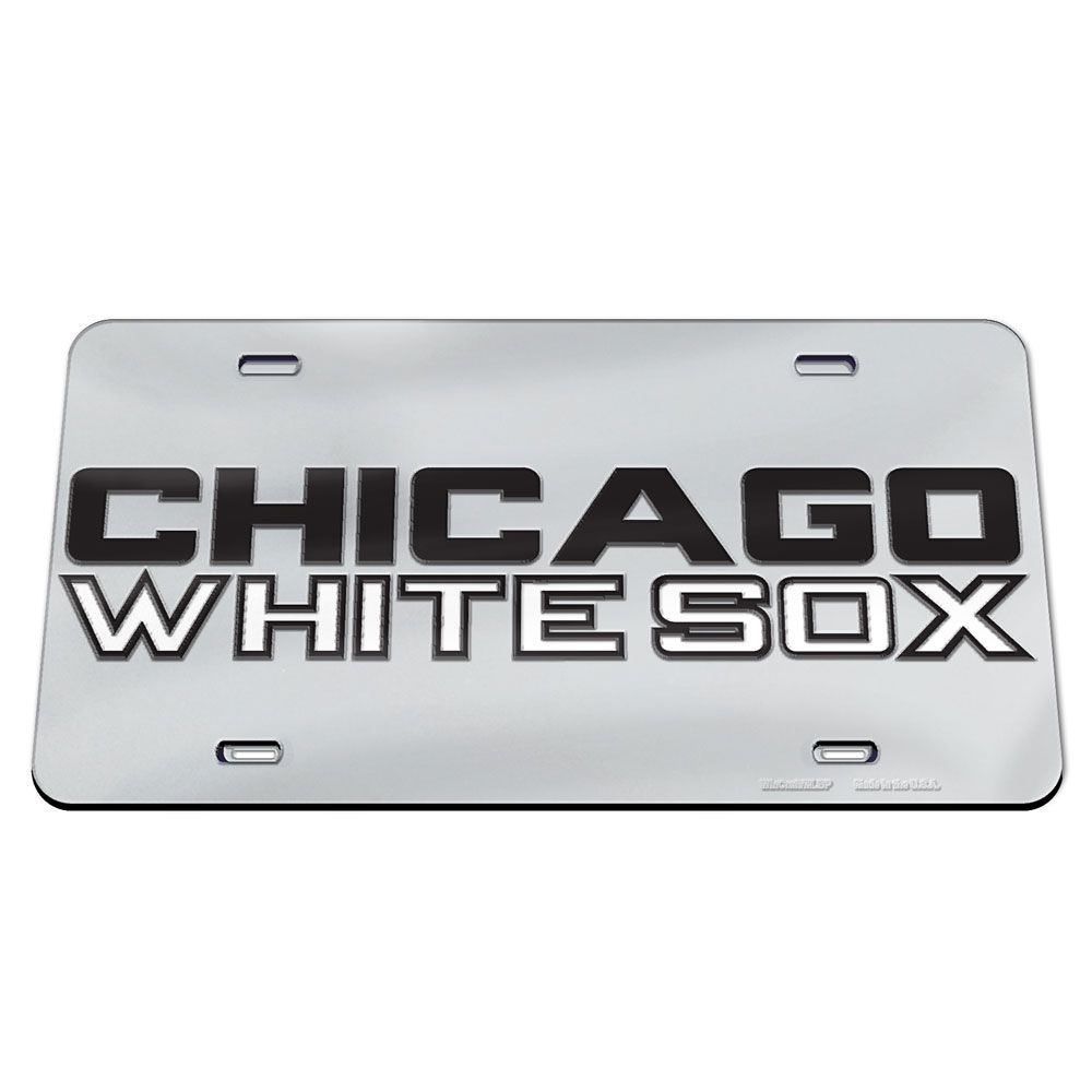 Chicago White Sox Wordmark Chrome Acrylic License Plate