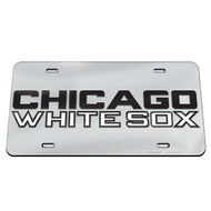Chicago White Sox Wordmark Chrome Acrylic License Plate
