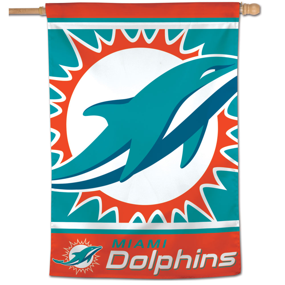 Miami Dolphins Mega Logo Vertical Flag - 28