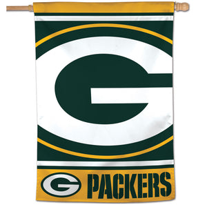 Green Bay Packers Mega Logo Vertical Flag - 28"x40"