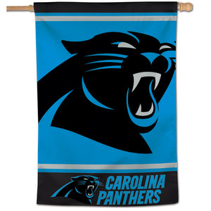 Carolina Panthers Mega Logo  Vertical Flag - 28"x40"                                                 