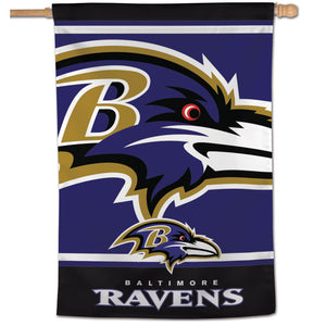 Baltimore Ravens Mega Logo Vertical Flag - 28"x40"                                                                     
