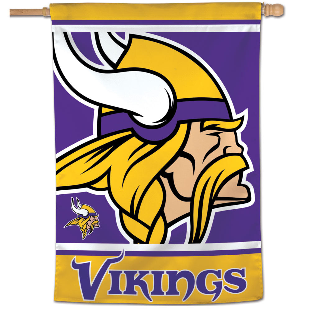 Minnesota Vikings Mega Logo Vertical Flag - 28