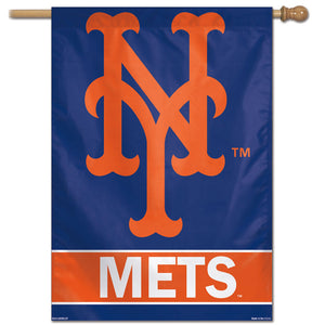 New York Mets Wordmark Vertical Flag - 28"x40"                                                             