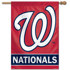 Washington Nationals Wordmark  Vertical Flag - 28"x40"                                                                                                     