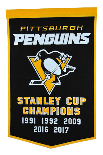 pittsburgh penguins wool dynasty banner