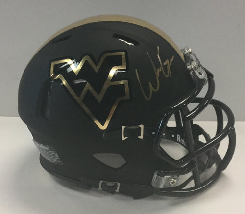 Will Grier Signed Blackout Mini Helmet