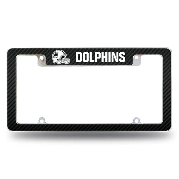 Miami Dolphins Carbon Fiber License Plate Frame