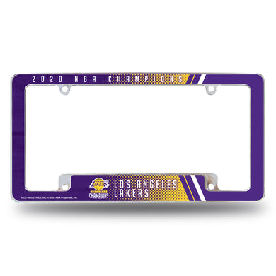 Los Angeles Lakers 2020 NBA Champs Color Chrome License Plate Frame EZ View
