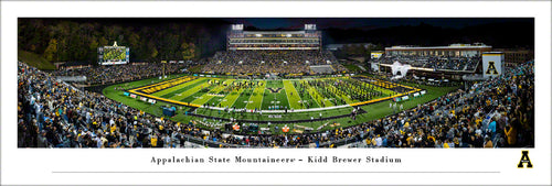 Appalachian State Mountaineers Football Kidd Brewer Stadium Run Out Panoramic Picture