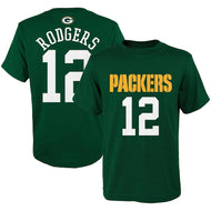 Aaron Rodgers Green Bay Packers #12 Name & Number Jersey Shirt 