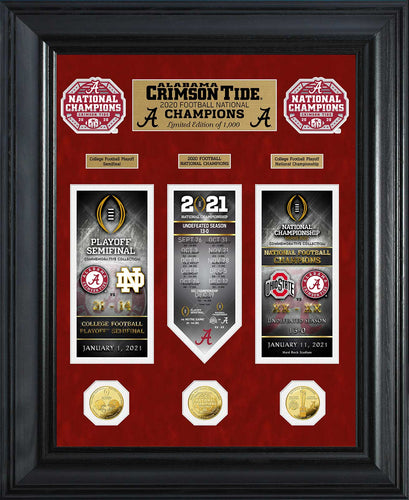 Alabama Crimson Tide 2020 CFP National Champions Deluxe Gold Coin Road to The Championship Photo Mint