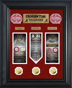 Alabama Crimson Tide 2020 CFP National Champions Deluxe Gold Coin Road to The Championship Photo Mint