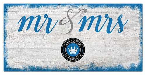 Charlotte FC Mr. & Mrs. Script Wood Sign - 6