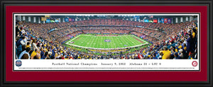 NCAA memorabilia Alabama framed double crimson matte 2012 BCS panorama from Sports Fanz