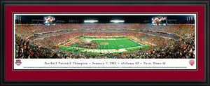 NCAA memorabilia Alabama framed double crimson matte 2013 BCS panorama from Sports Fanz