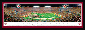 NCAA memorabilia Alabama Crimson Tide framed crimson matte 2013 BCS panorama from Sports Fanz